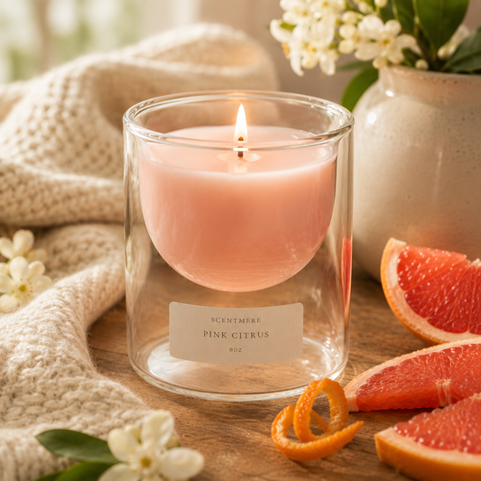 Pink Citrus – Grapefruit, Peach & Pink Sugar Candle