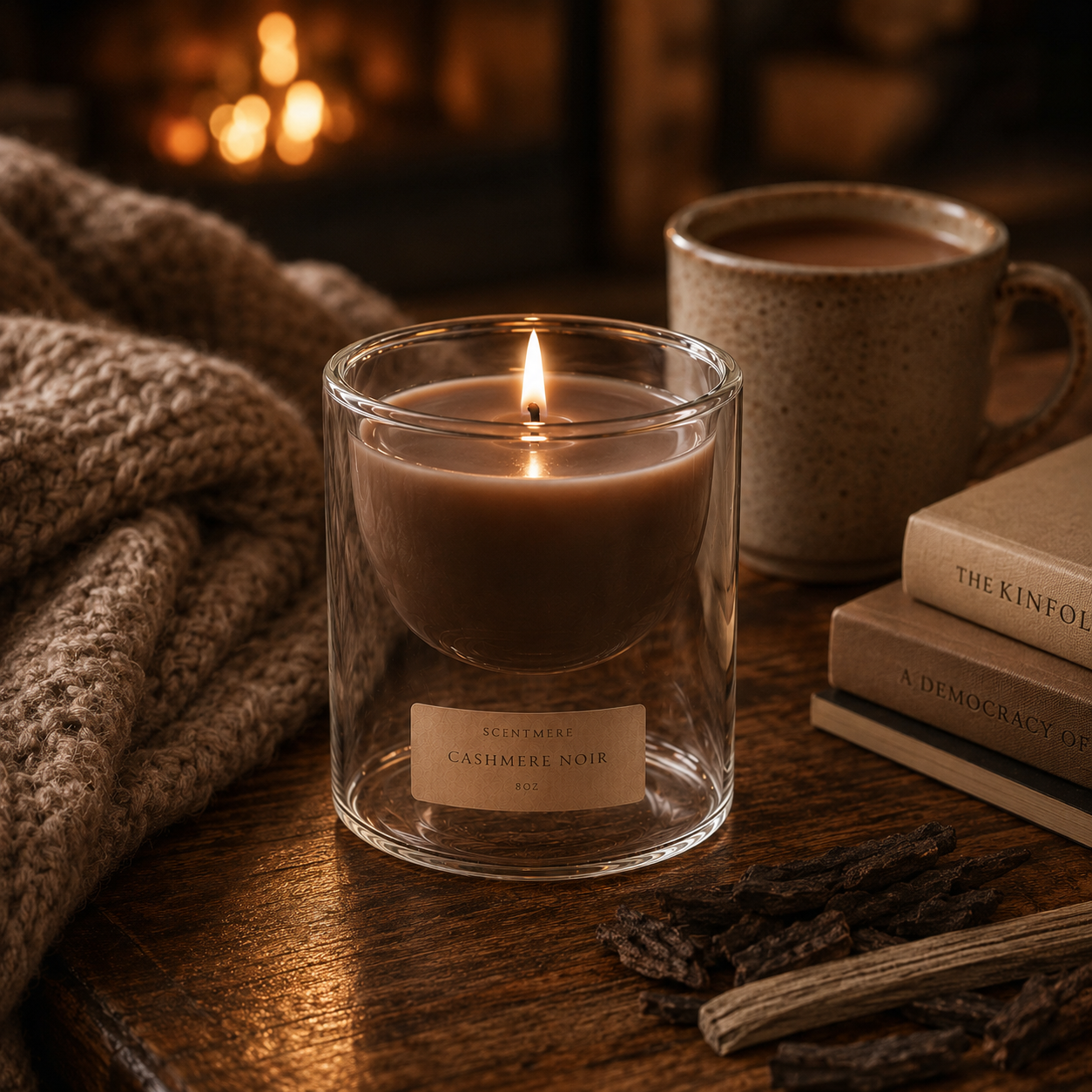 Cashmere Noir – Dark Plum, Black Cherry & Amber Candle