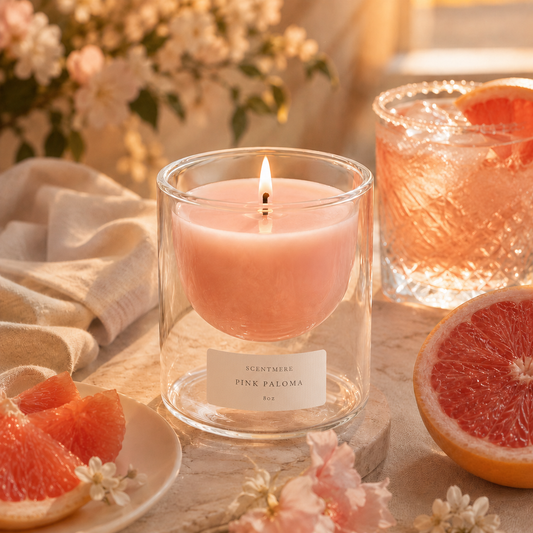 Pink Paloma | Grapefruit, Citrus & White Candle