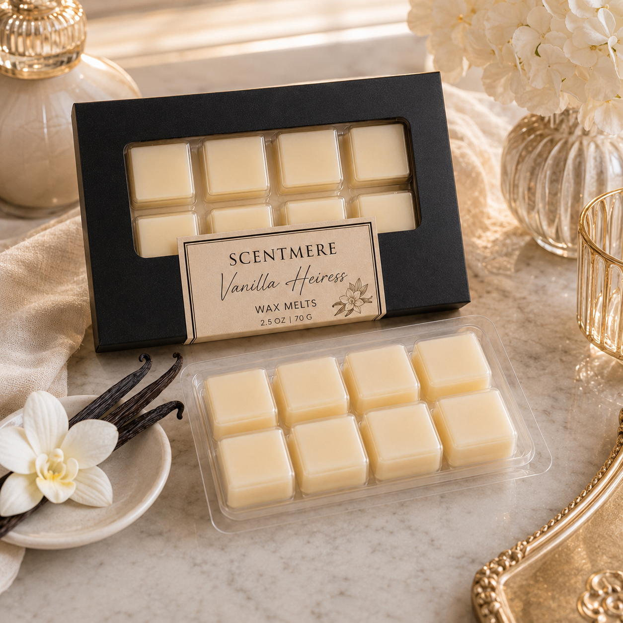 Vanilla Heiress Wax Melts | Luxury Vanilla Wax Melt Bar