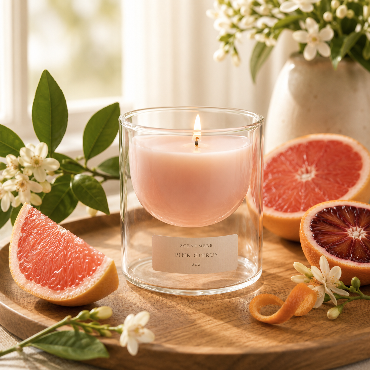 Pink Citrus – Grapefruit, Peach & Pink Sugar Candle