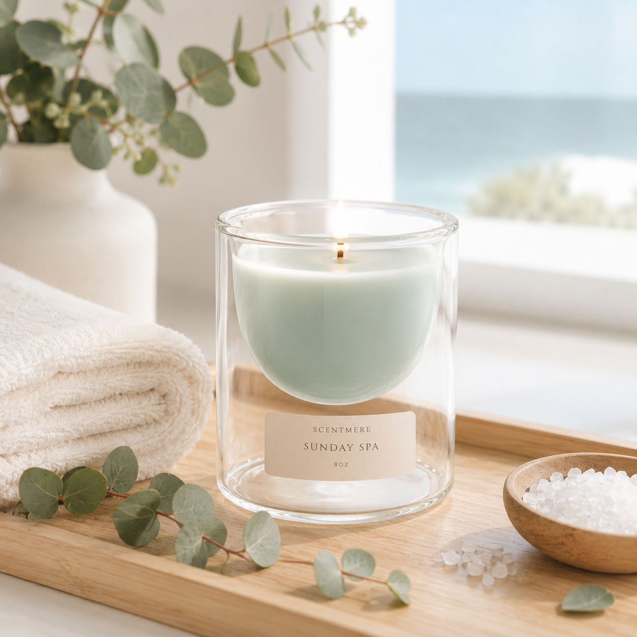 Sunday Spa – Cucumber Water, Sea Salt & Orchid Candle