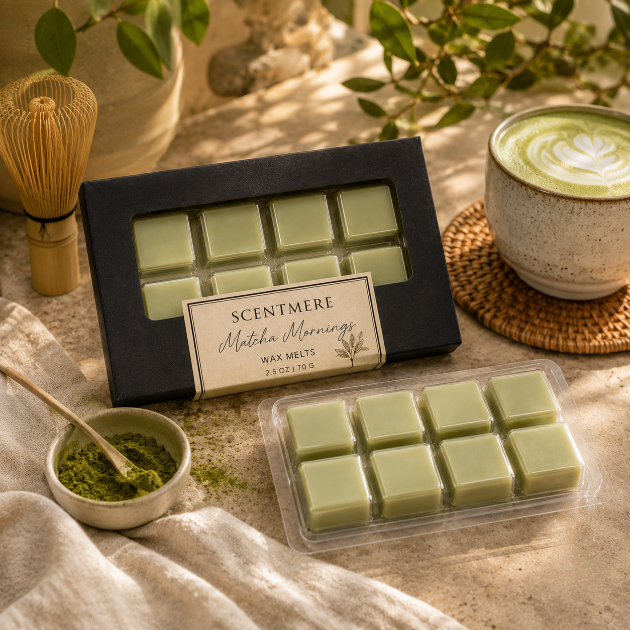 Matcha Mornings | Luxury Wax Melt Bar