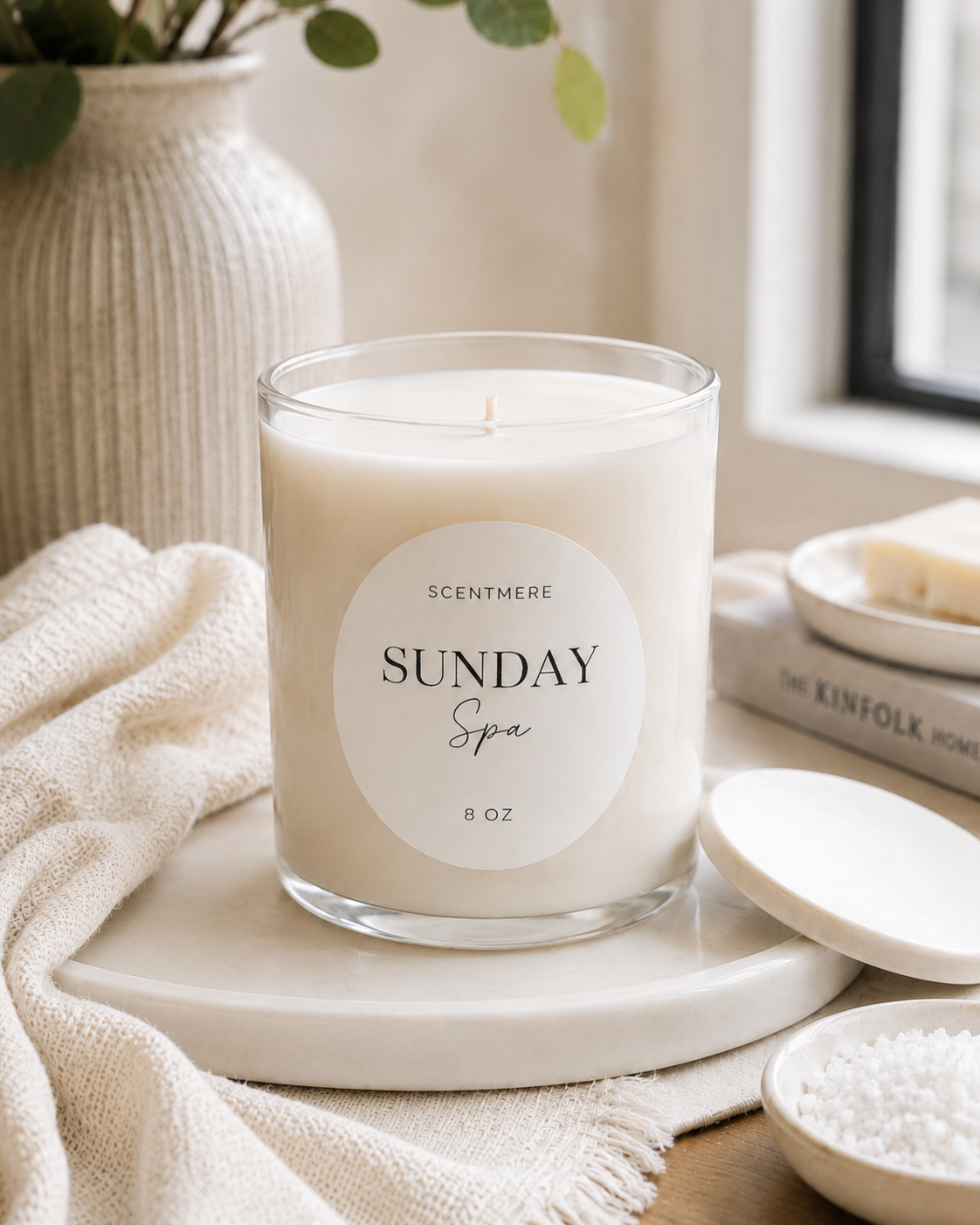Sunday Spa – Cucumber Water, Sea Salt & Orchid Candle
