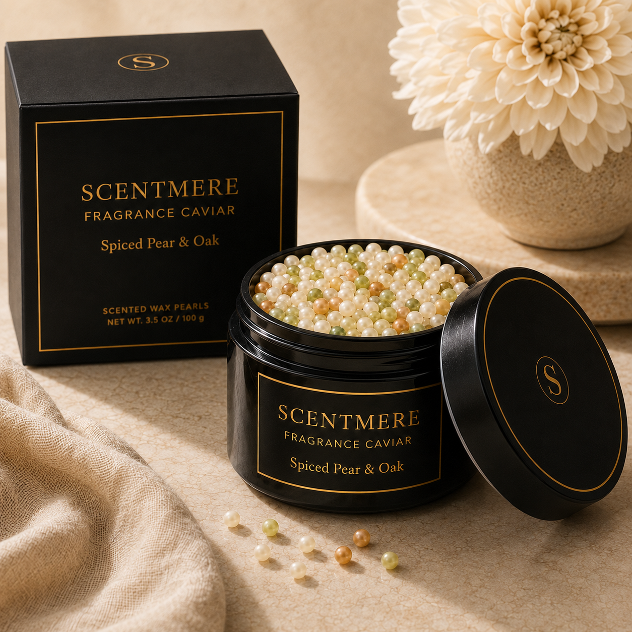 Spiced Pear & Oak Fragrance Caviar™ | Golden Pear, Warm Spice, Oakwood & Amber
