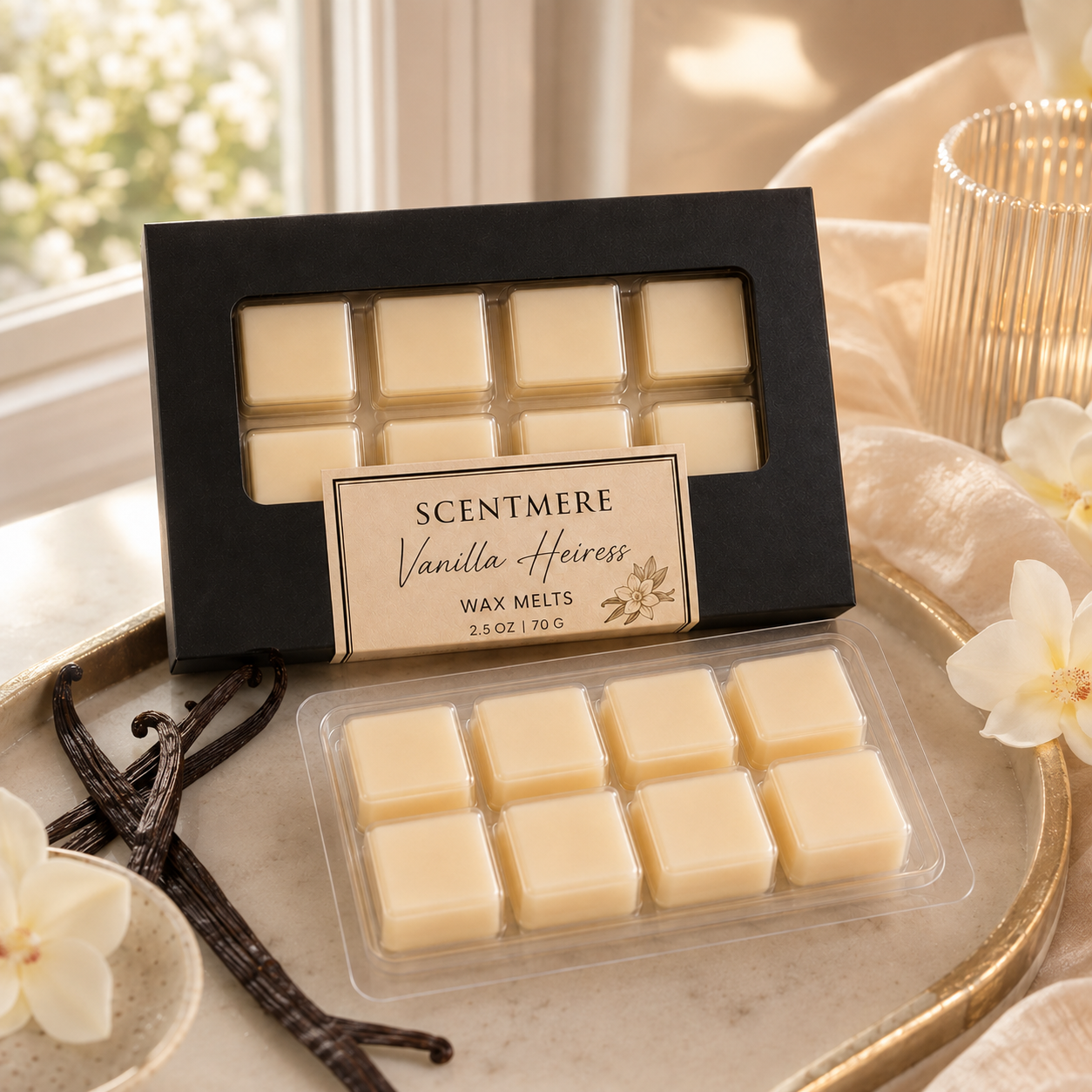 Vanilla Heiress Wax Melts | Luxury Vanilla Wax Melt Bar