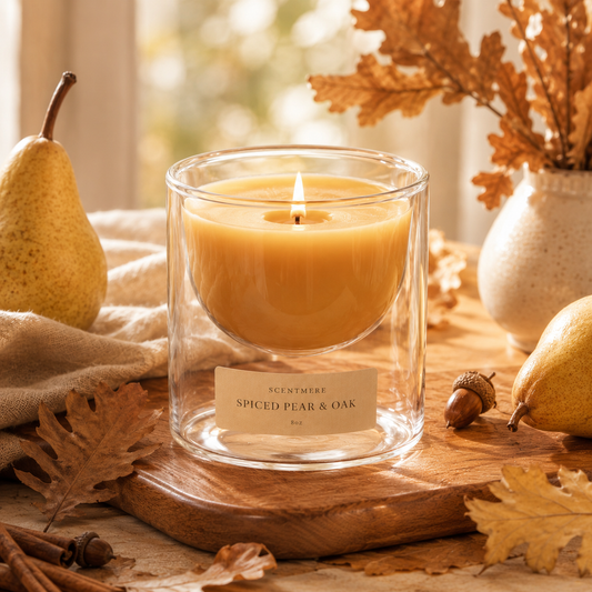Spiced Pear & Oak | 8 oz Pear, Brandy & Oak Candle