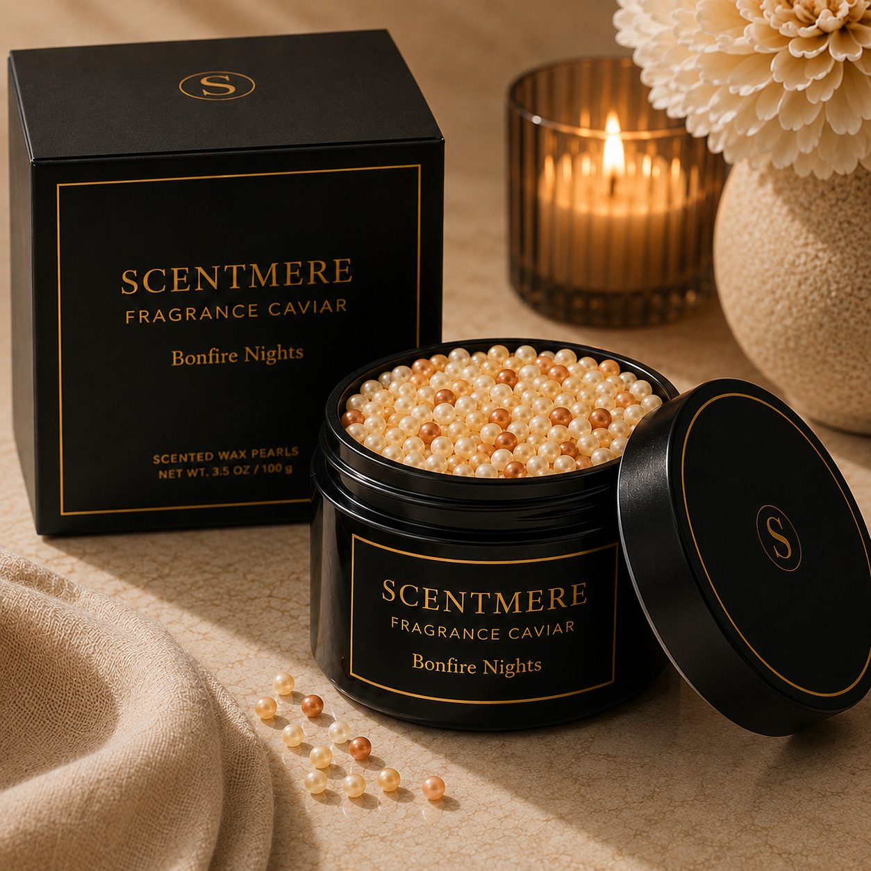 Bonfire Nights Fragrance Caviar™ | Smoked Vanilla, Toasted Marshmallow, Cedarwood & Amber
