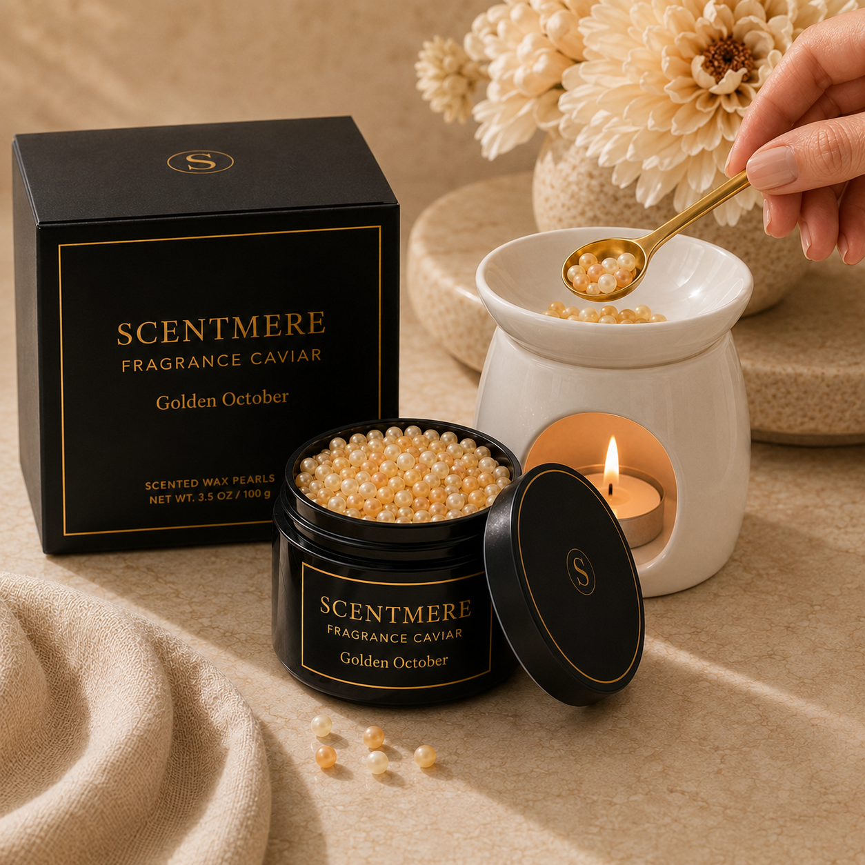 Golden October Fragrance Caviar™ | Golden Apple, Amber, Cinnamon & Sandalwood