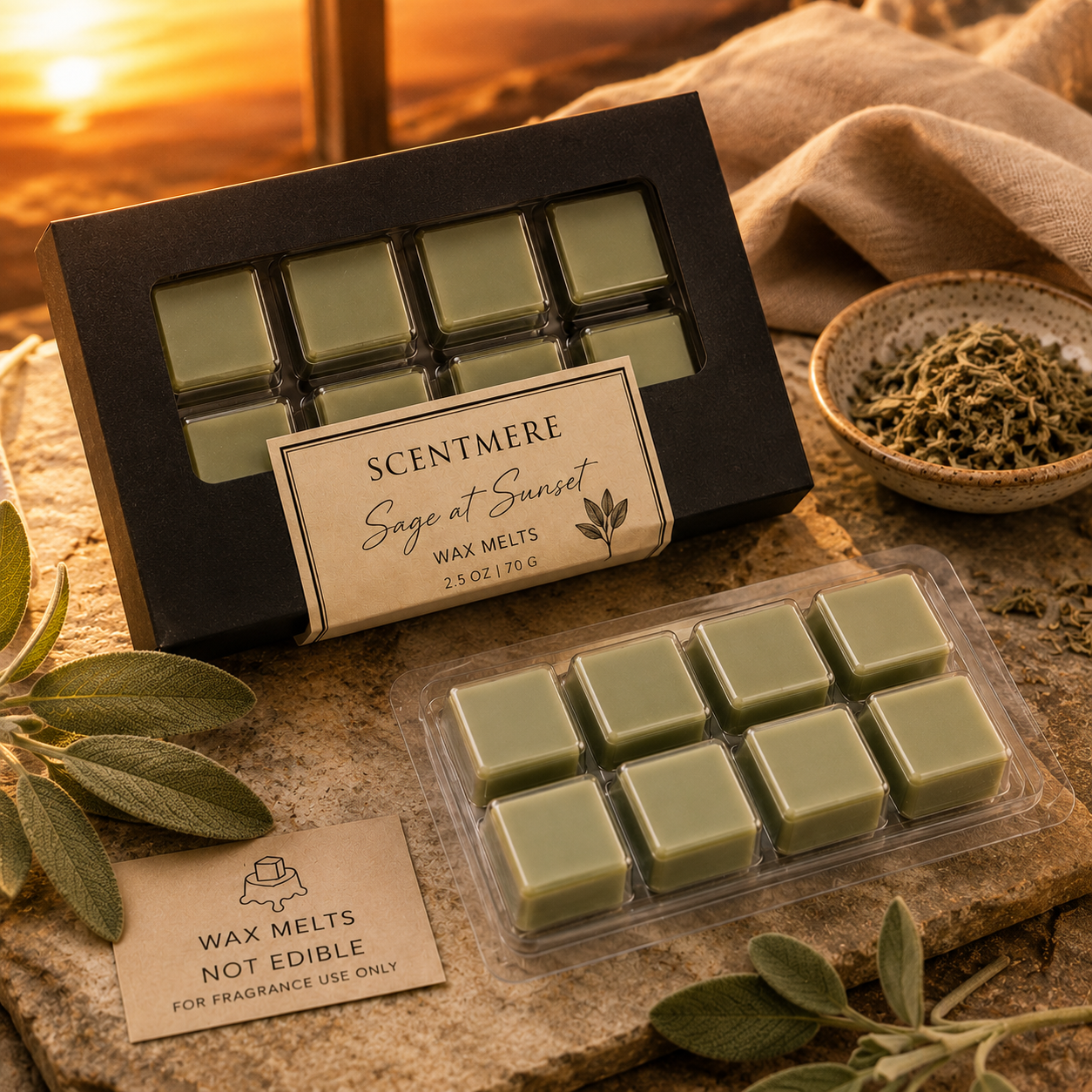 Sage at Sunset Wax Melts | Luxury Herbal Wax Bar