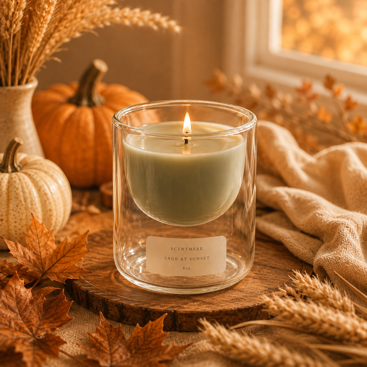 Sage at Sunset | 8 oz Sage, Rosemary & Sandalwood Candle