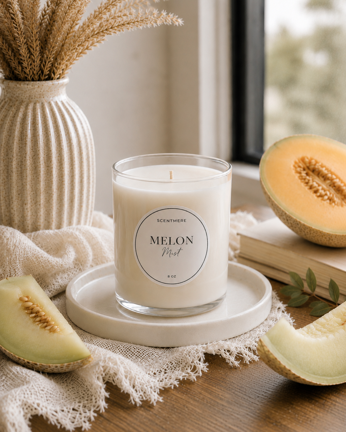 Melon Mist – Watermelon, Cucumber & Honeydew Candle