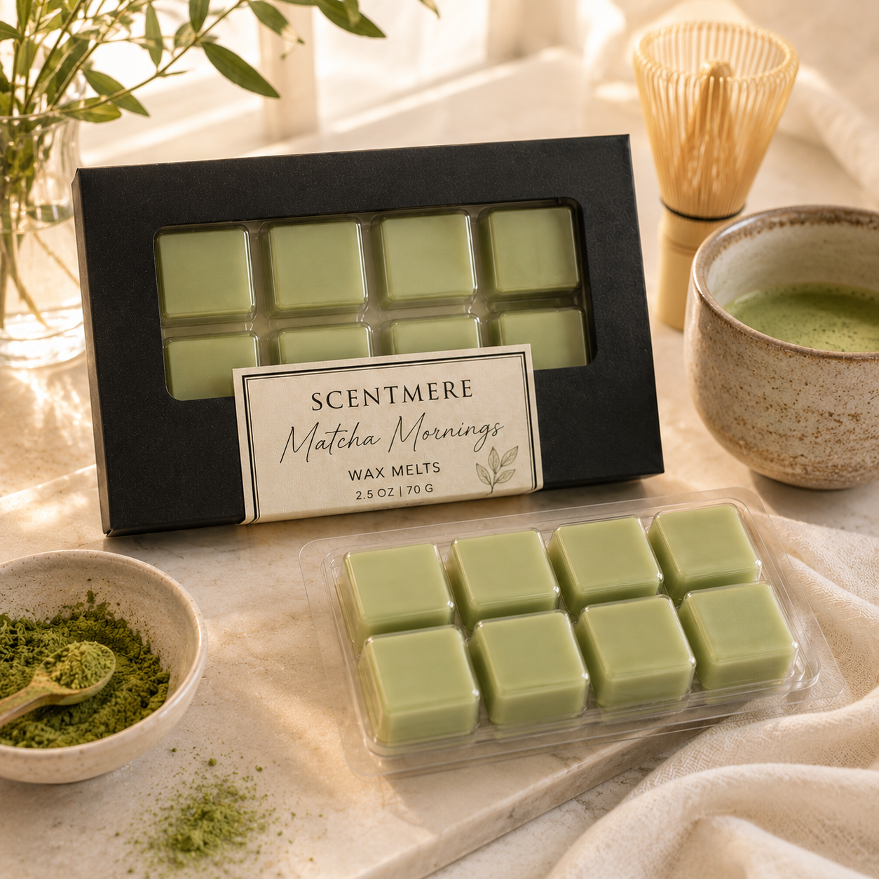 Matcha Mornings | Luxury Wax Melt Bar