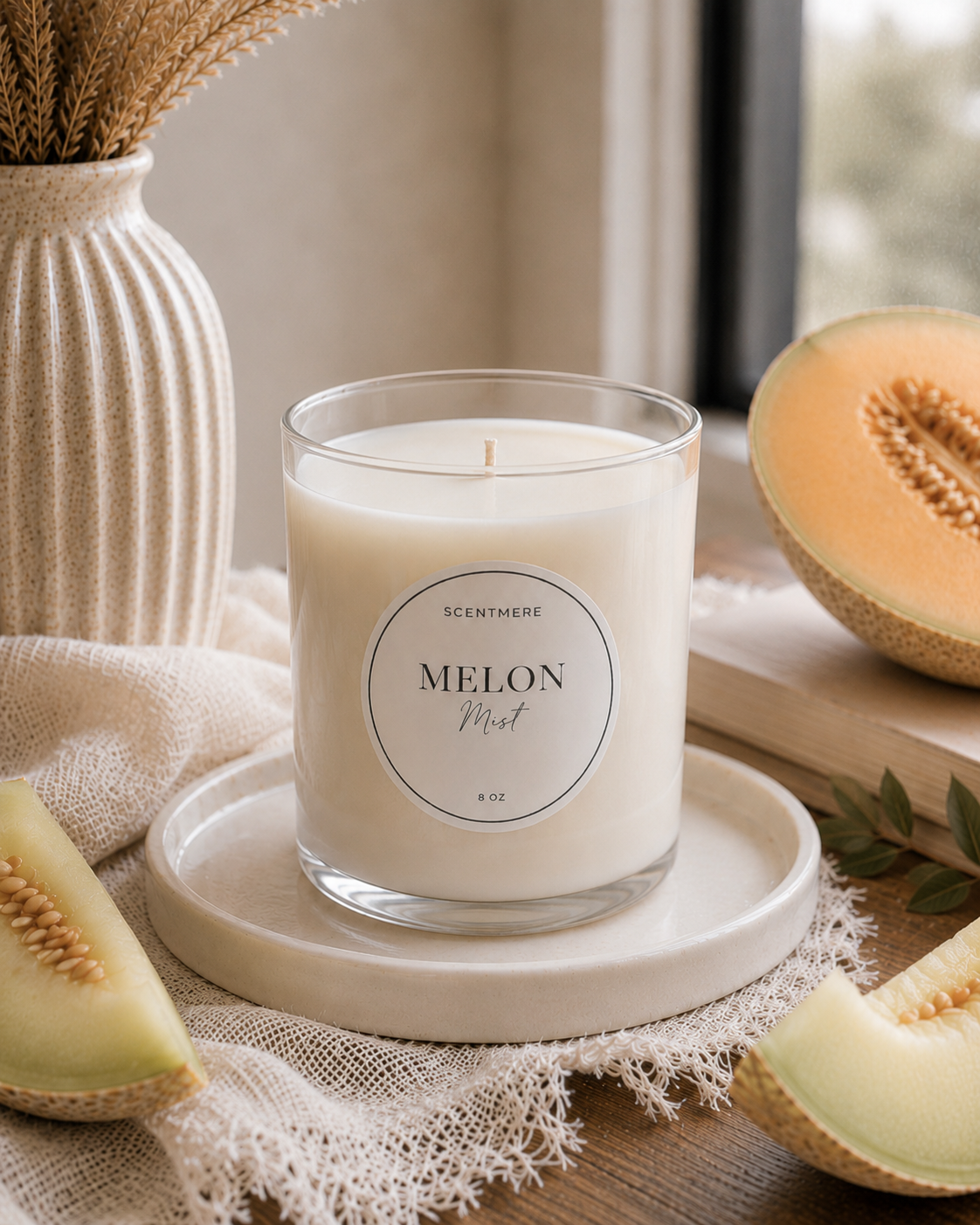 Melon Mist – Watermelon, Cucumber & Honeydew Candle