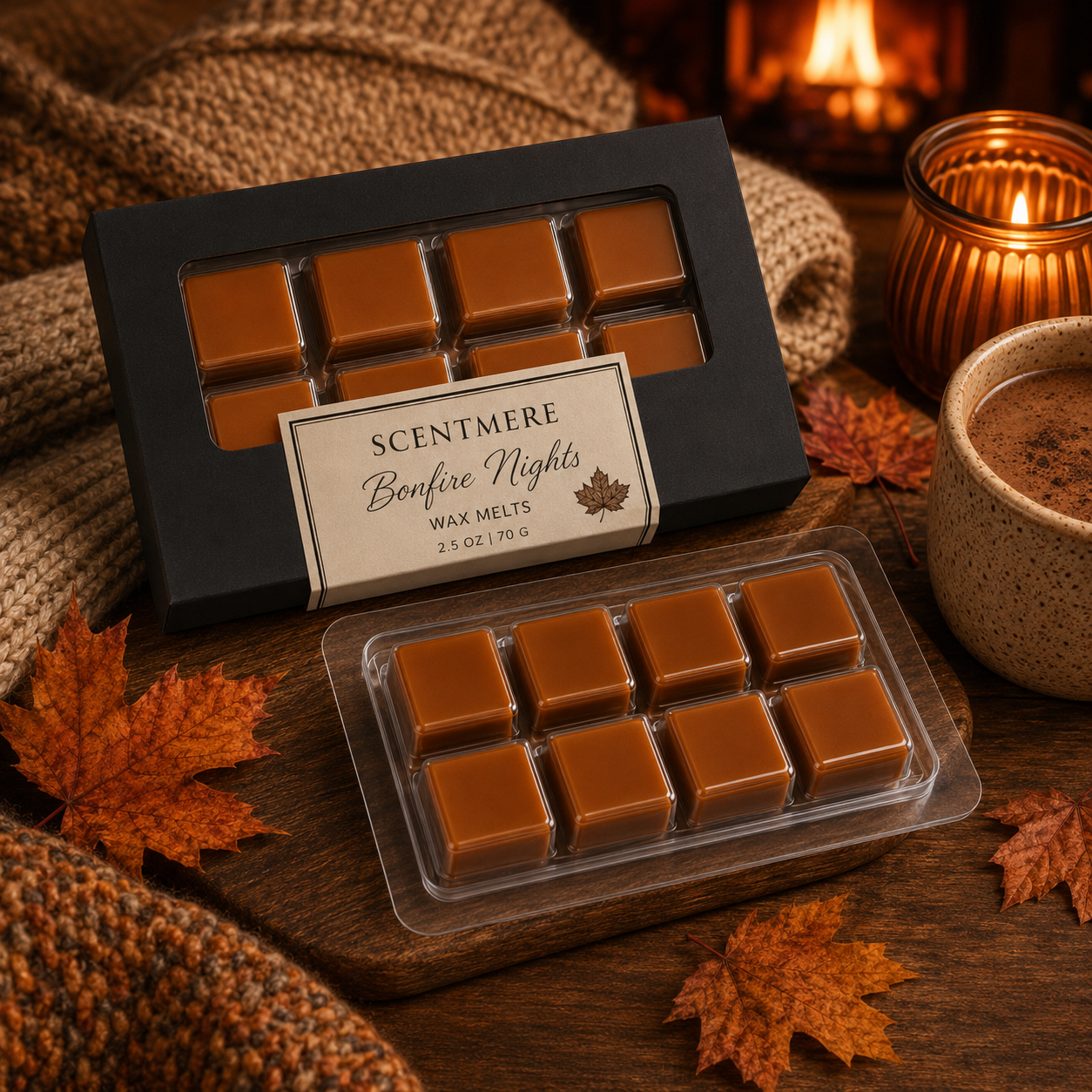 Bonfire Nights Wax Melts | Smoky Fall Luxury Wax Bar