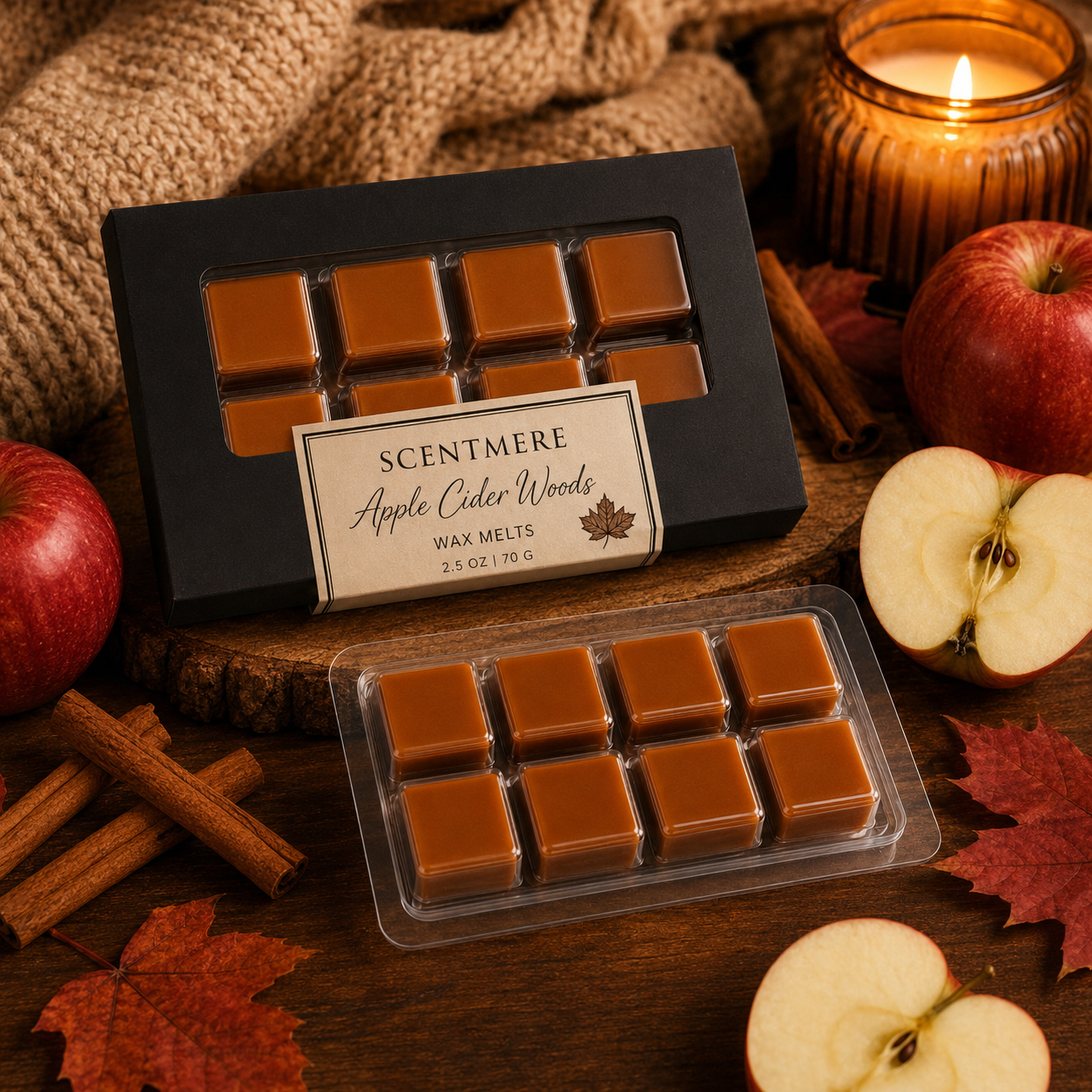 Apple Cider Woods Wax Melts | Cozy Fall Wax Bar