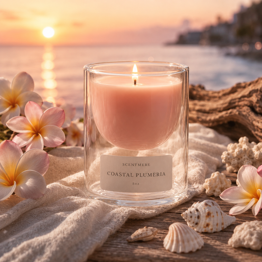 Coastal Plumeria | Tropical Flowers & Sea Air Candle