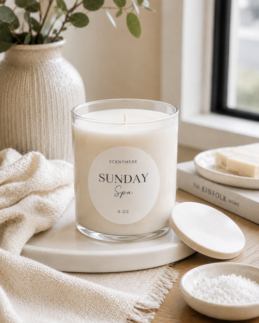 Sunday Spa – Cucumber Water, Sea Salt & Orchid Candle