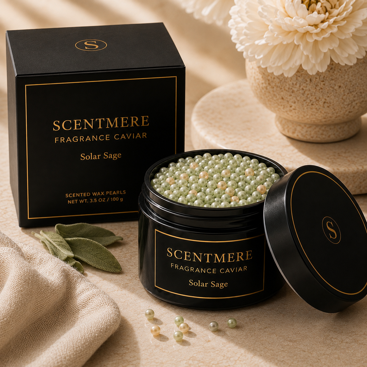 Solar Sage Fragrance Caviar™ | Bergamot, Fresh Sage, Amberwood & Musk