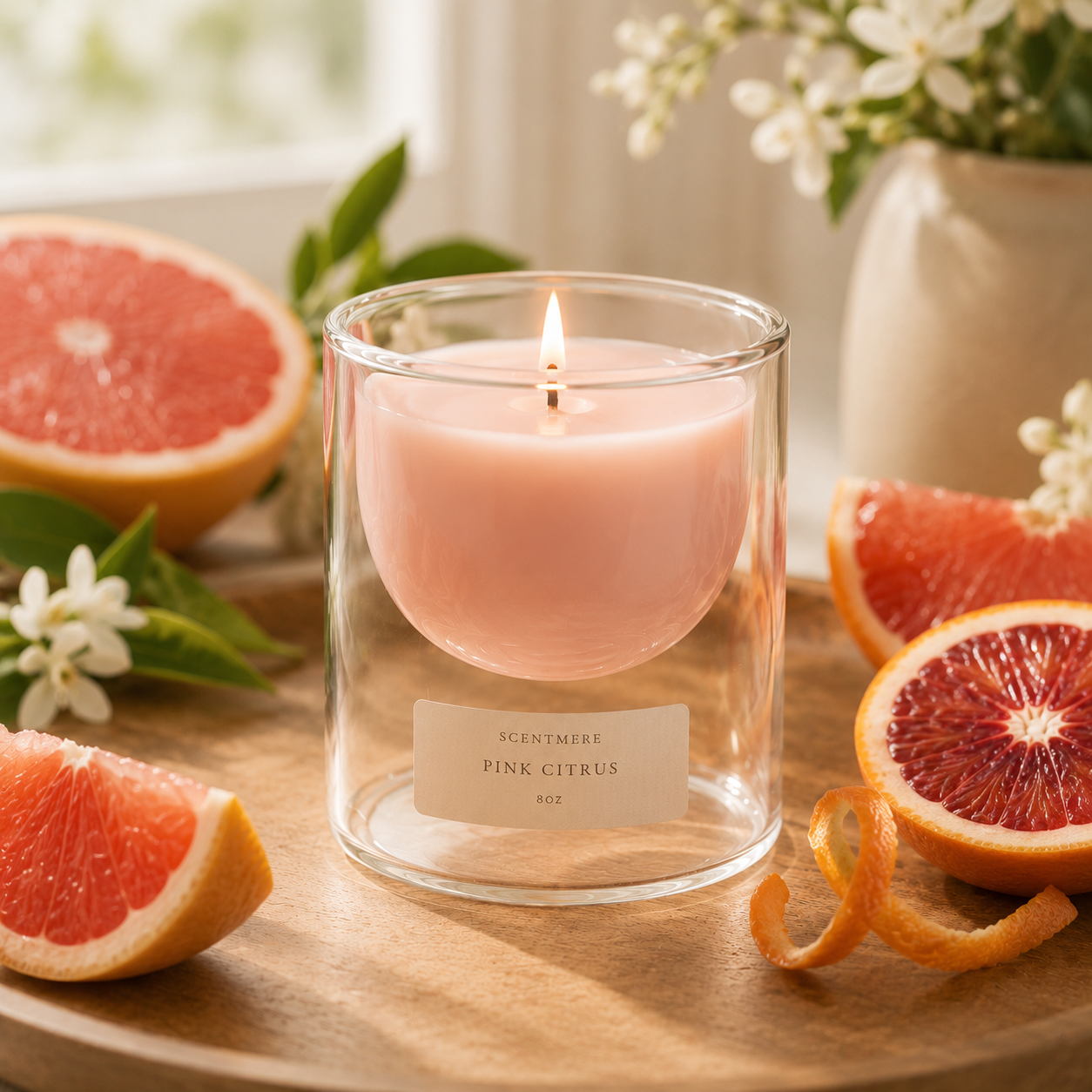 Pink Citrus – Grapefruit, Peach & Pink Sugar Candle