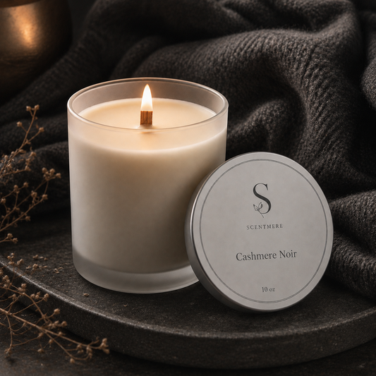 Cashmere Noir – Dark Plum, Black Cherry & Amber 10oz Candle