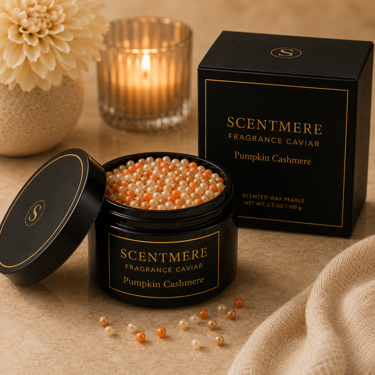 Pumpkin Cashmere Fragrance Caviar™ | Creamy Pumpkin, Vanilla Cashmere, Amber & Sandalwood