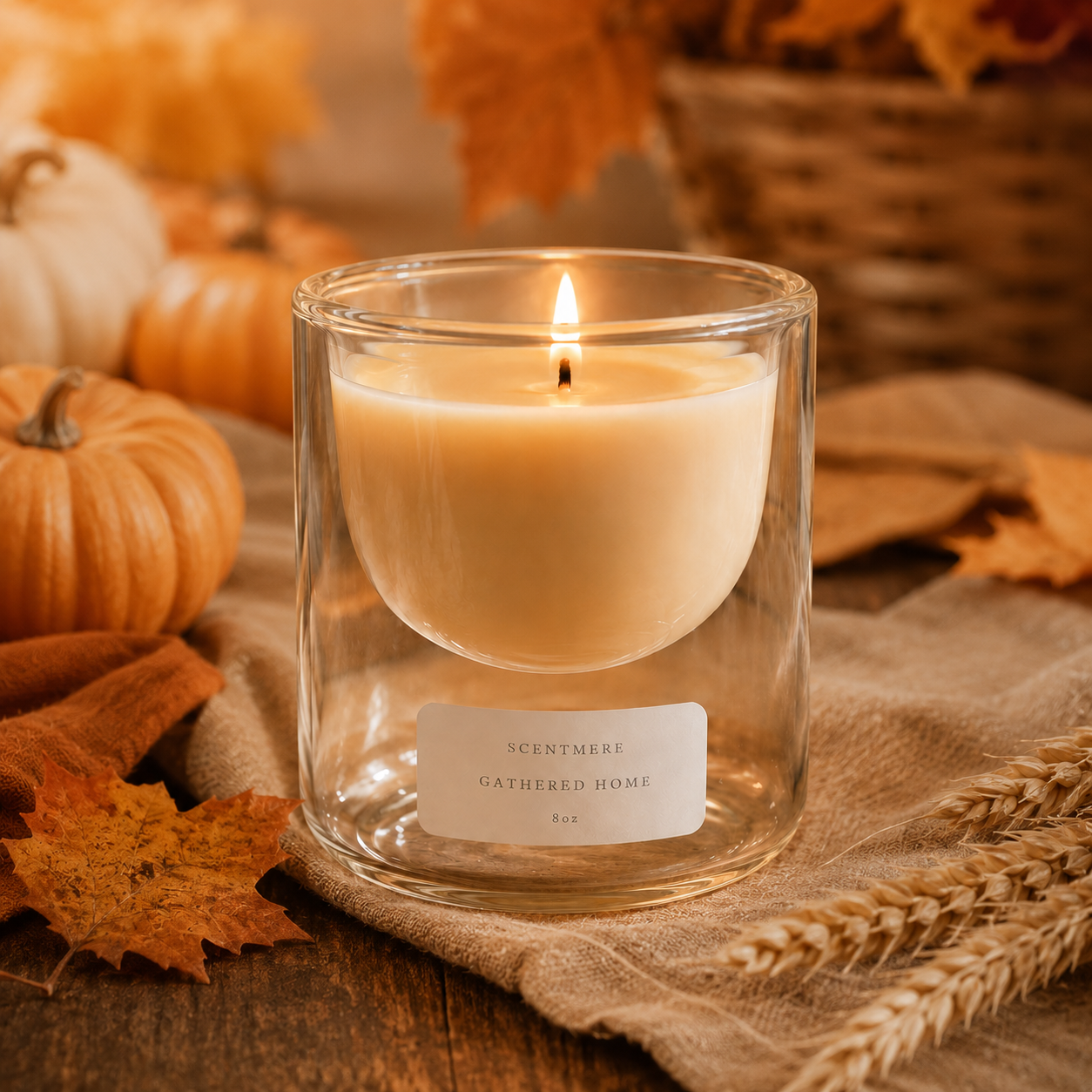 Gathered Home | 8 oz Spiced Apple, Amber & Cedar Candle