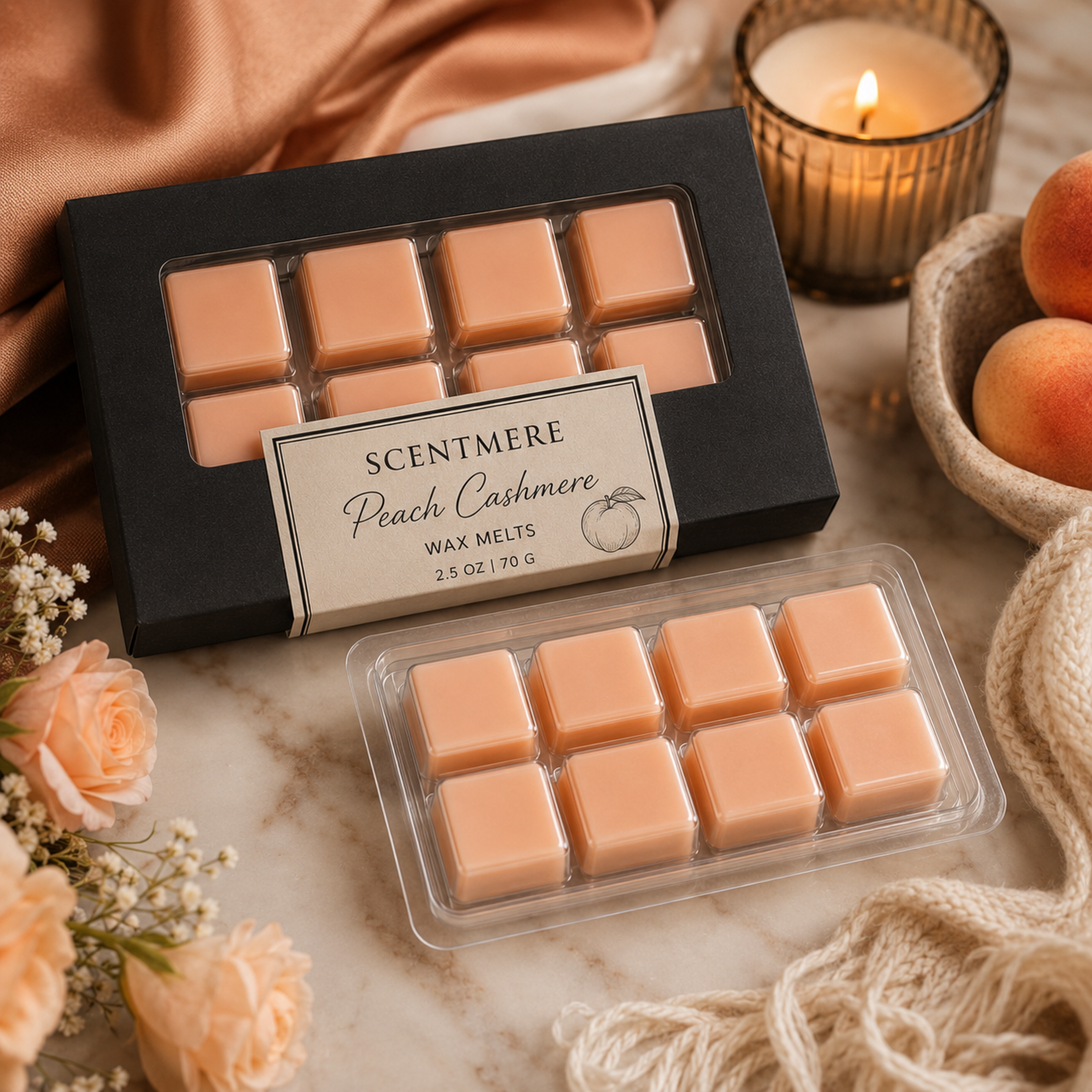 Peach Cashmere | Luxury Wax Melt Bar