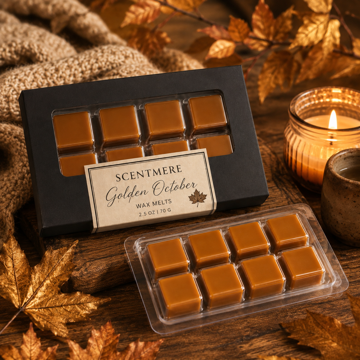 Golden October Wax Melts | Luxury Autumn Wax Bar