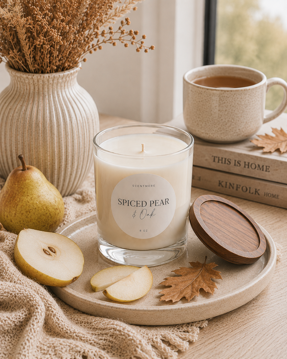 Spiced Pear & Oak | 8 oz Pear, Brandy & Oak Candle