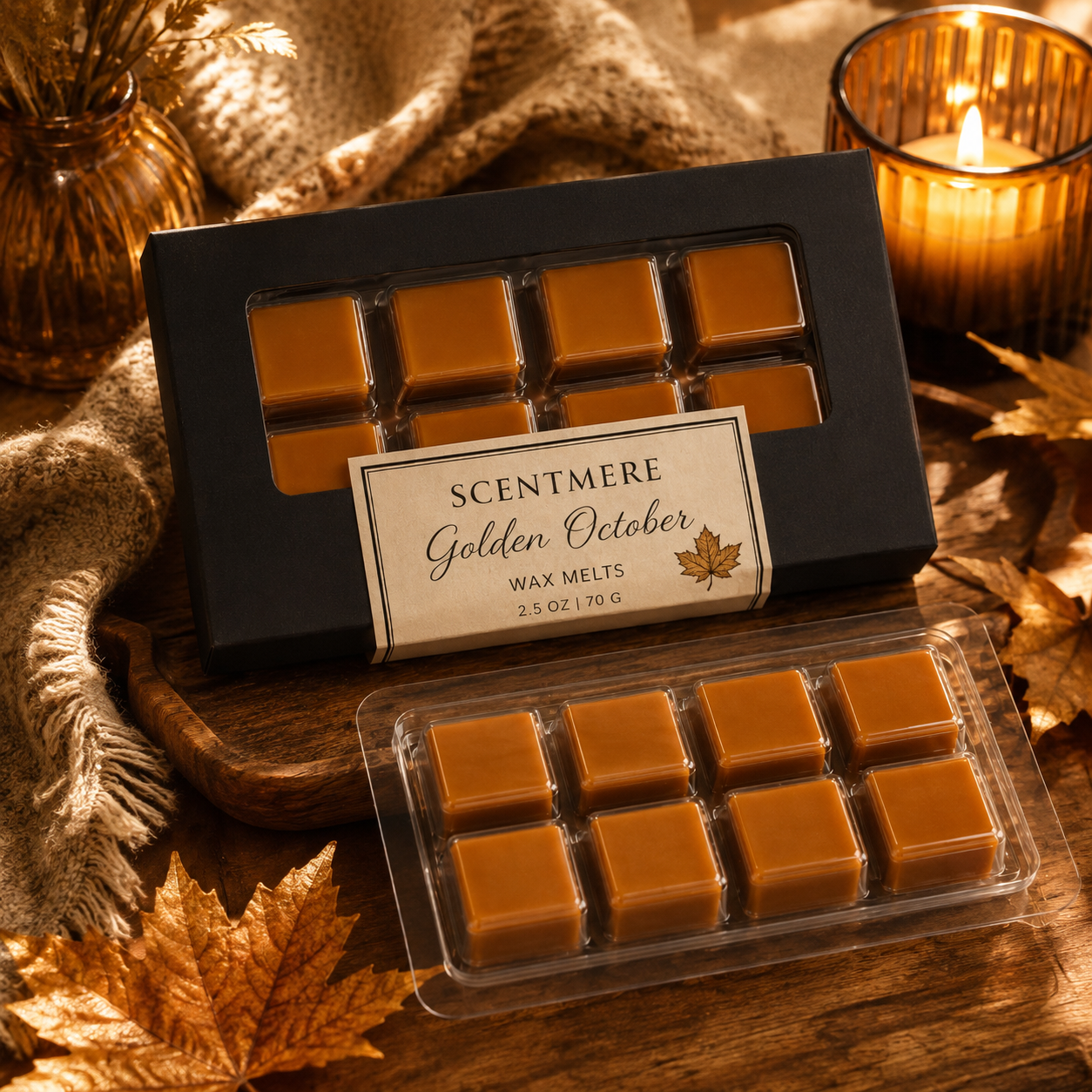 Golden October Wax Melts | Luxury Autumn Wax Bar