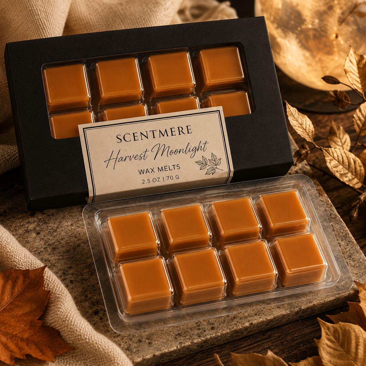 Harvest Moonlight Wax Melts | Luxury Fall Wax Bar
