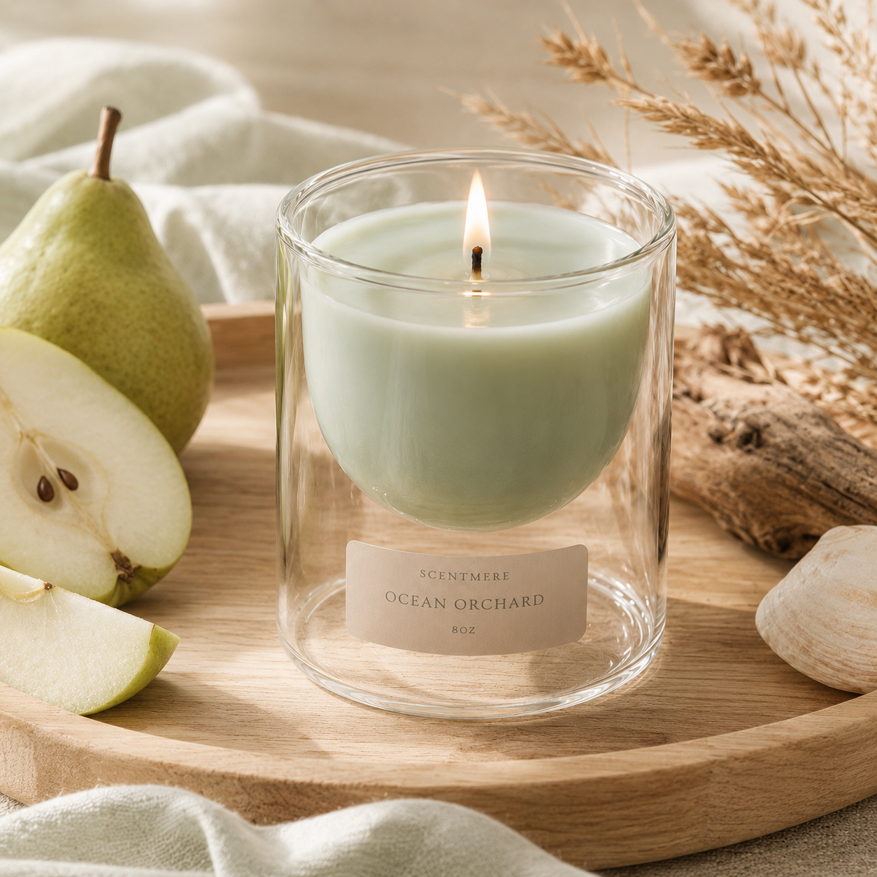 Ocean Orchard – Pear, White Tea & Coastal Orchid Candle