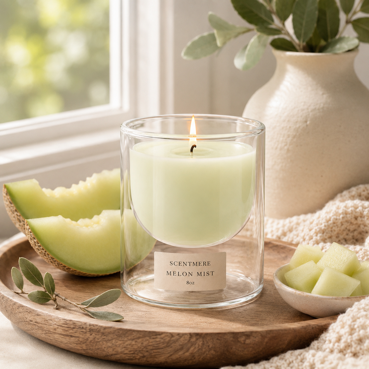Melon Mist – Watermelon, Cucumber & Honeydew Candle