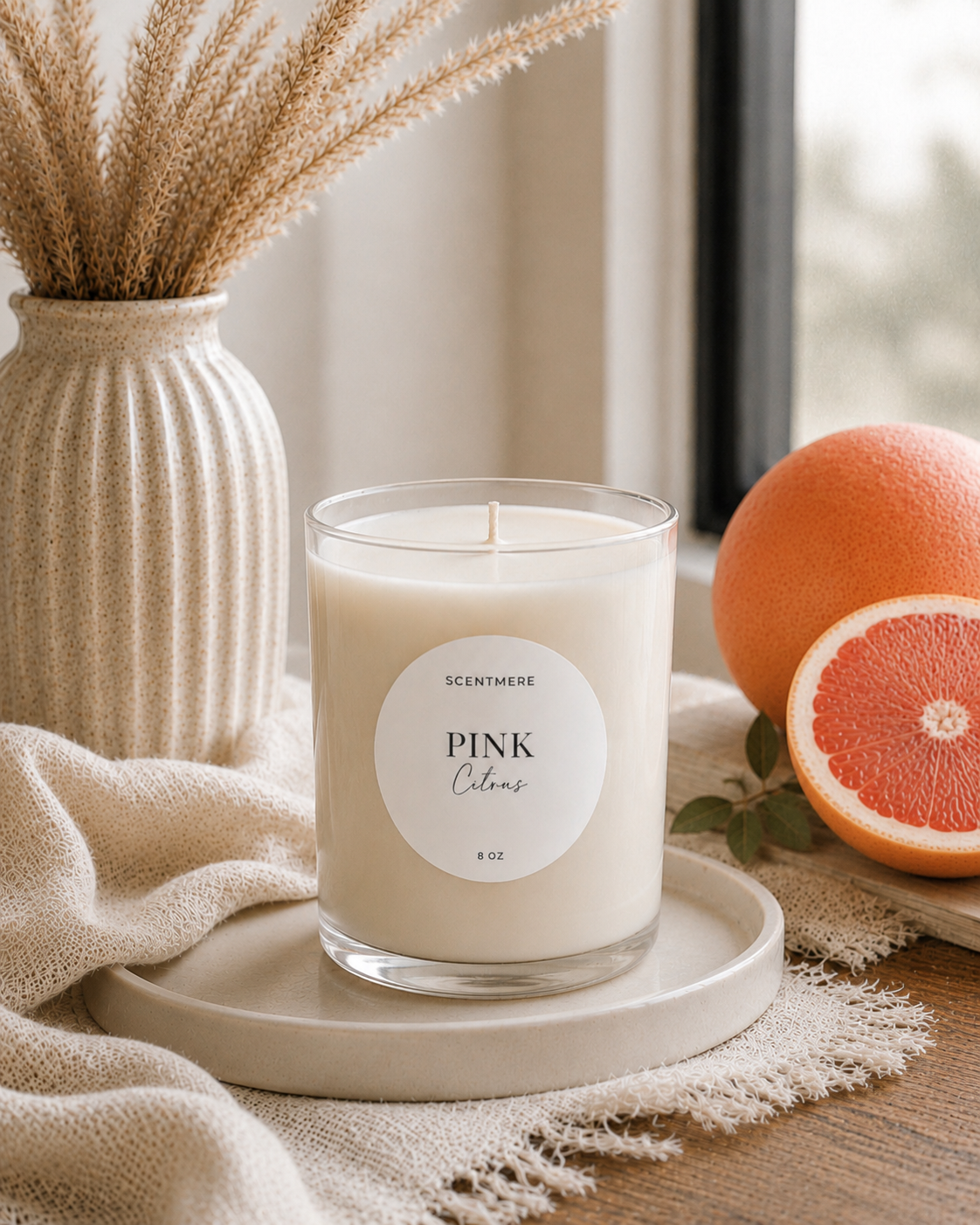 Pink Citrus – Grapefruit, Peach & Pink Sugar Candle