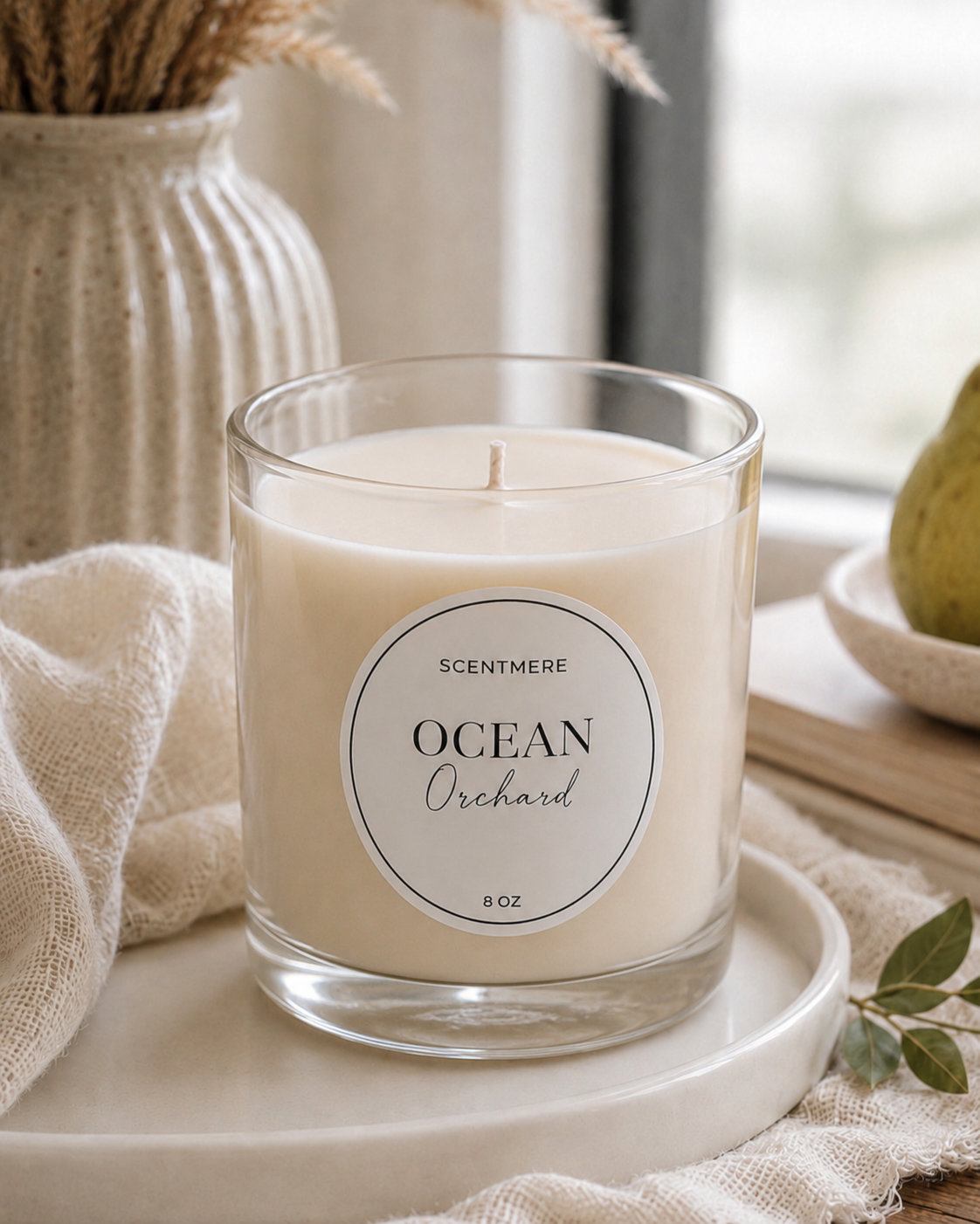 Ocean Orchard – Pear, White Tea & Coastal Orchid Candle