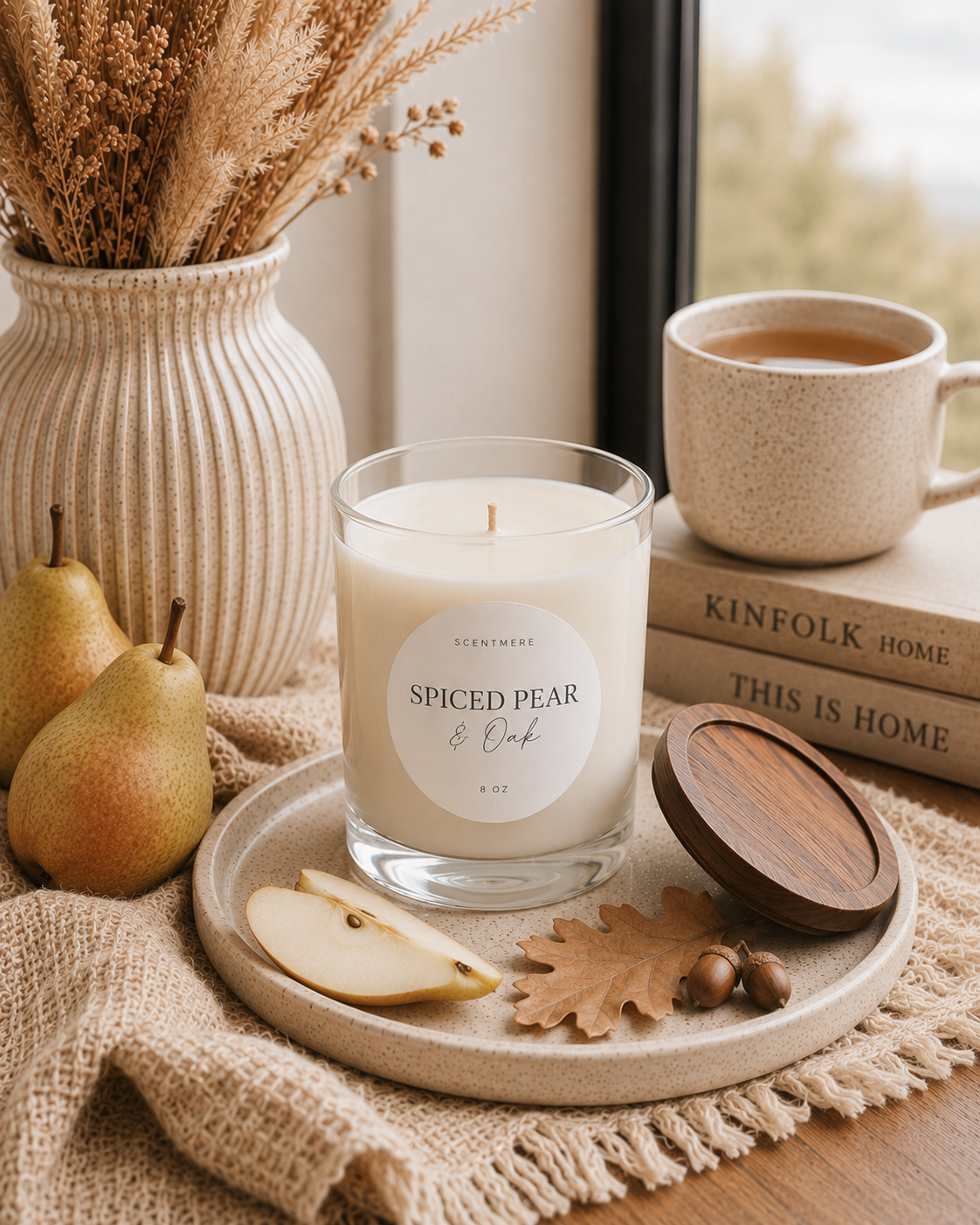 Spiced Pear & Oak | 8 oz Pear, Brandy & Oak Candle