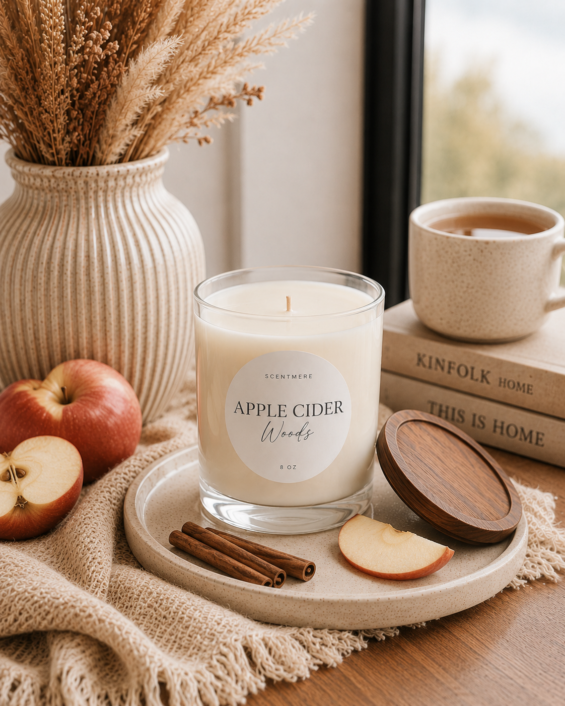 Apple Cider Woods | 8 oz Spiced Apple & Cedar Candle