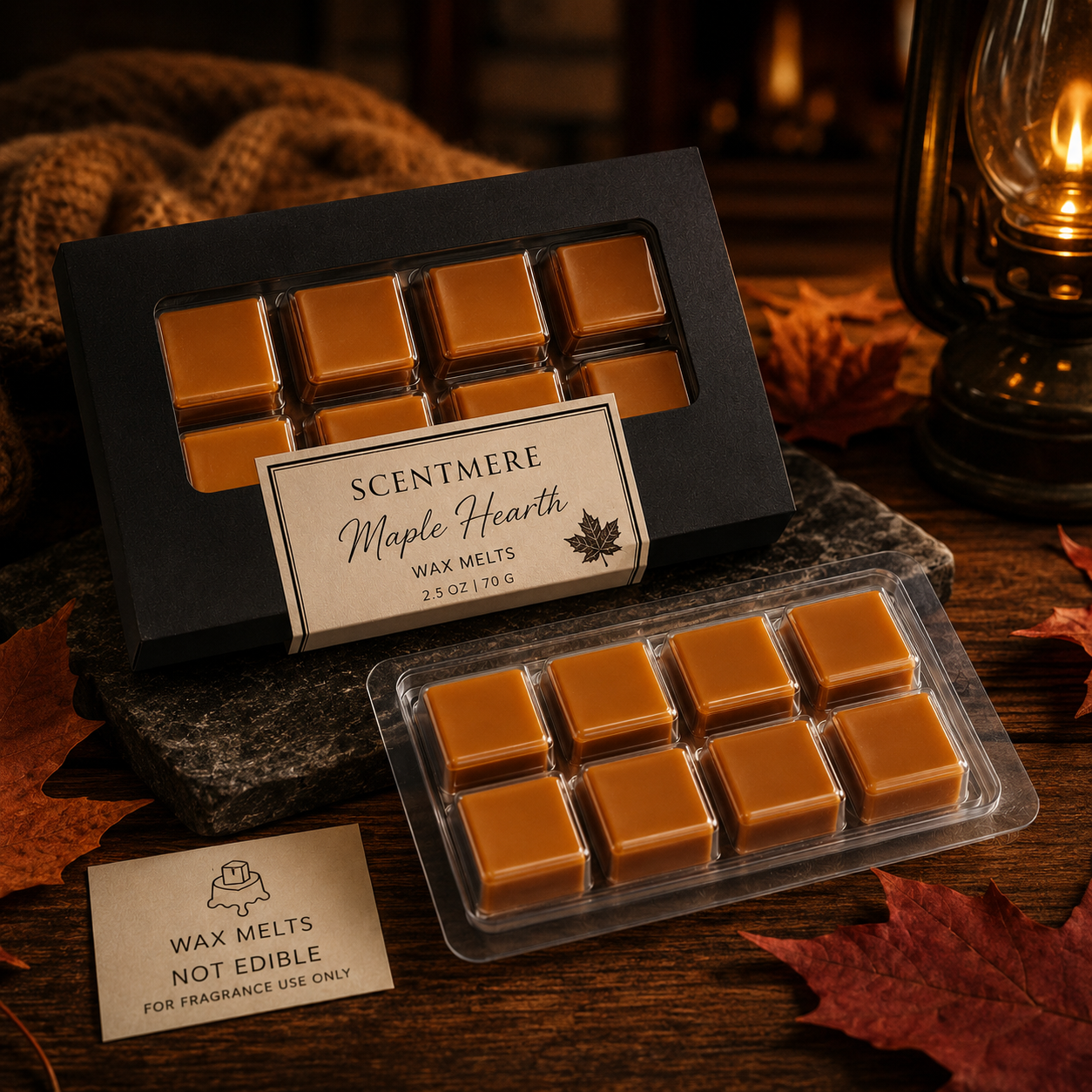 Maple Hearth Wax Melts | Cozy Maple Luxury Wax Bar