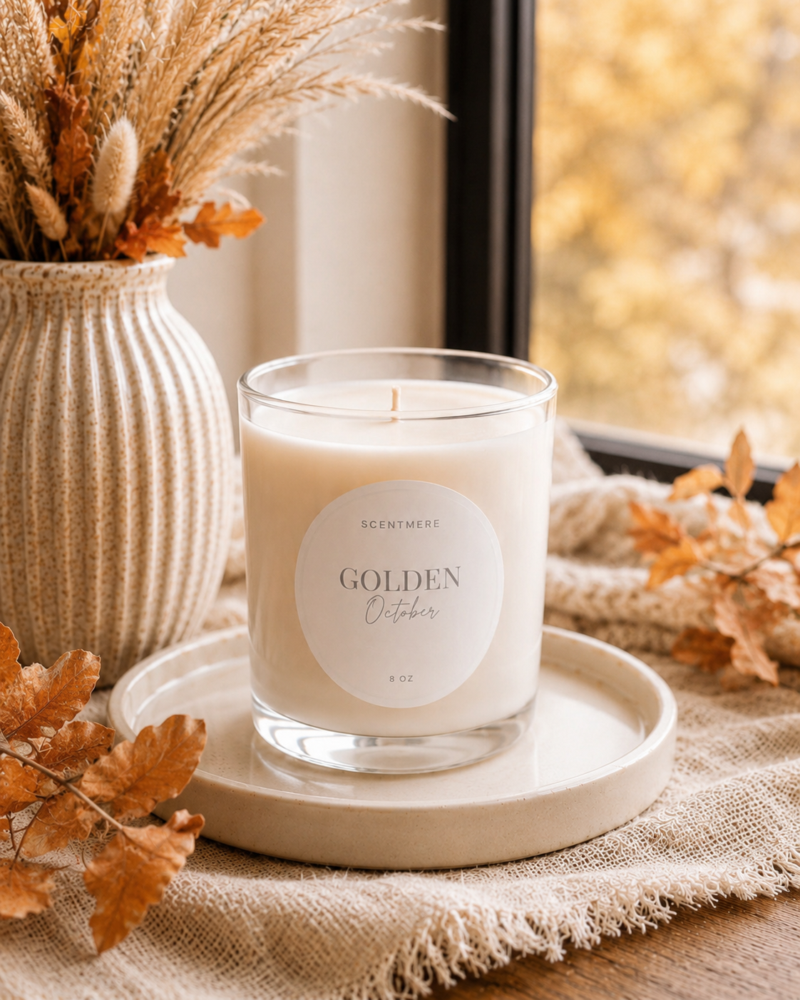 Golden October | 8 oz Apple, White Oak & Vanilla Candle