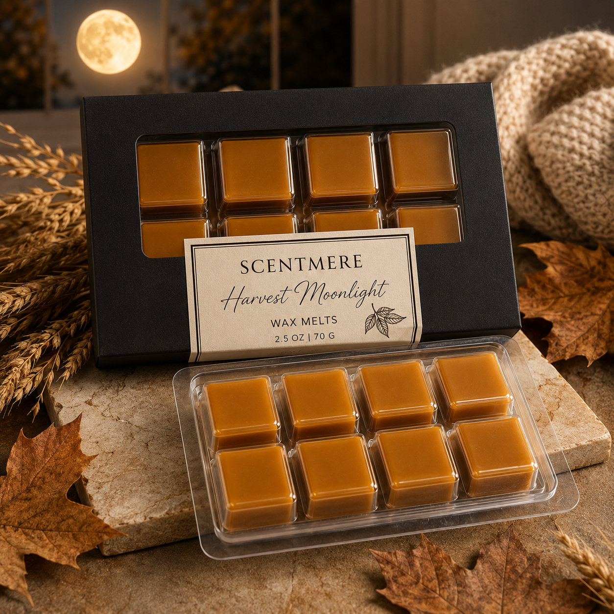 Harvest Moonlight Wax Melts | Luxury Fall Wax Bar
