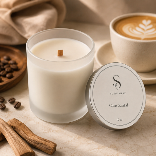 Café Santal – Roasted Coffee, Caramel & Sandalwood 10oz Candle