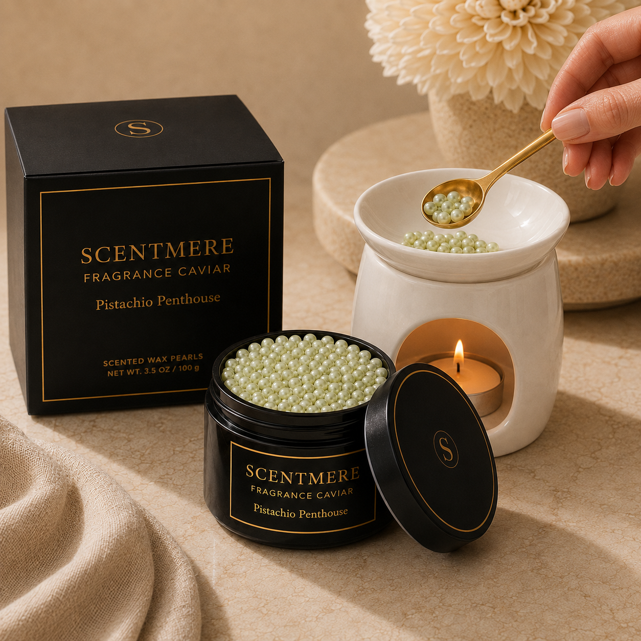 Pistachio Penthouse Fragrance Caviar™ | Pistachio Cream, Almond, Vanilla & Santal