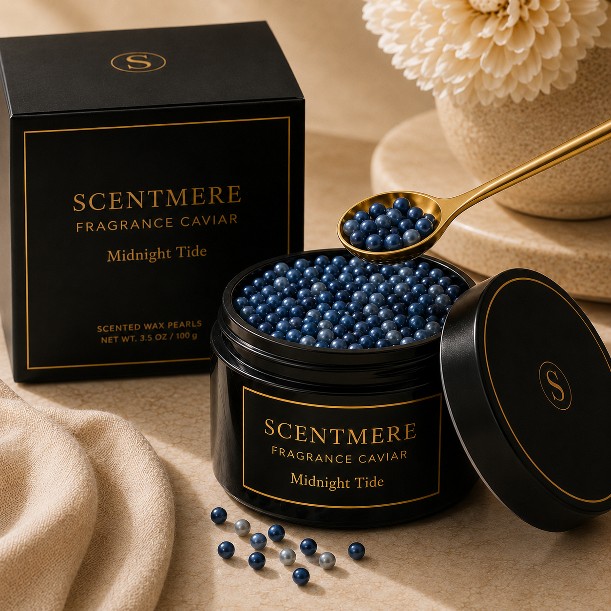 Midnight Tide Fragrance Caviar™ | Marine Air, Sea Salt, Cedarwood & Dark Musk