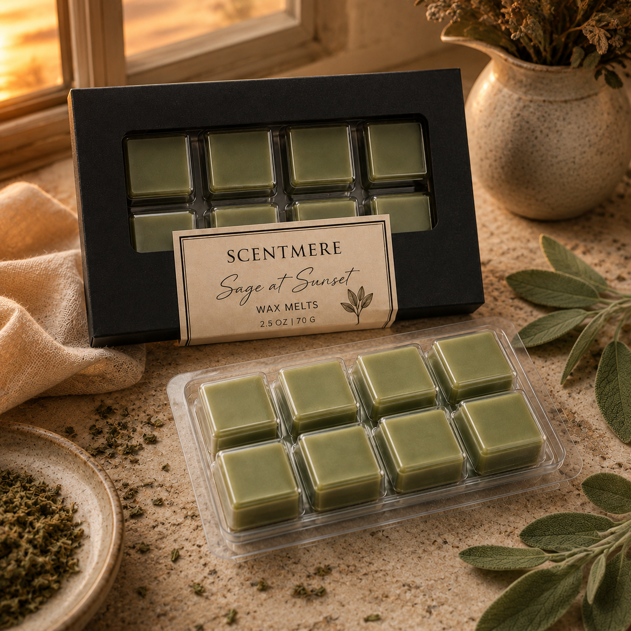 Sage at Sunset Wax Melts | Luxury Herbal Wax Bar