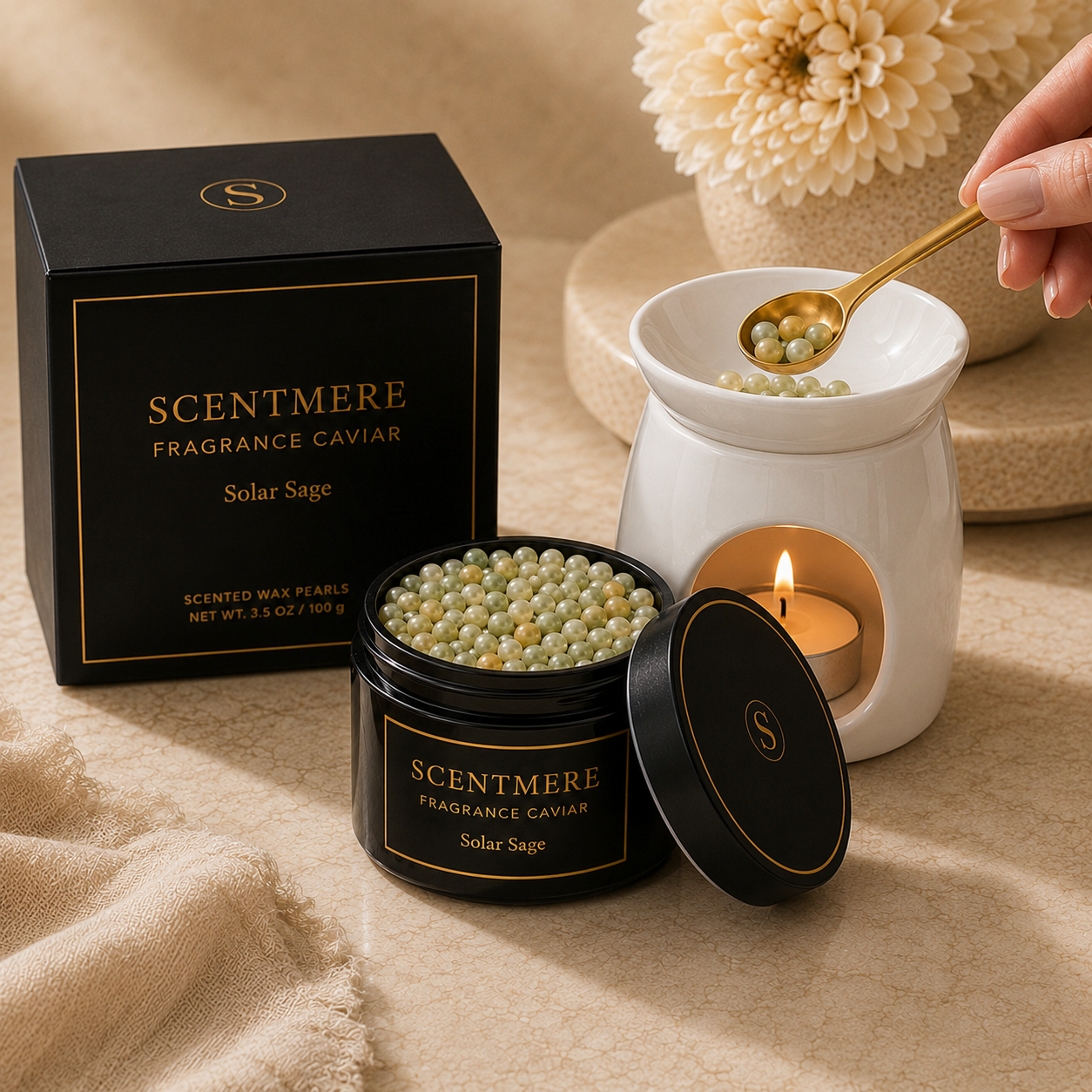 Solar Sage Fragrance Caviar™ | Bergamot, Fresh Sage, Amberwood & Musk